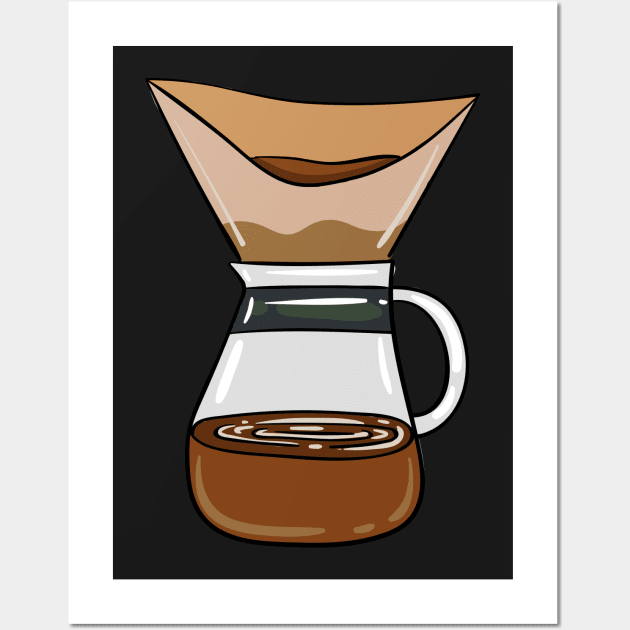 Chemex Filter Coffee Love Wall Art by gronly